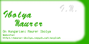 ibolya maurer business card